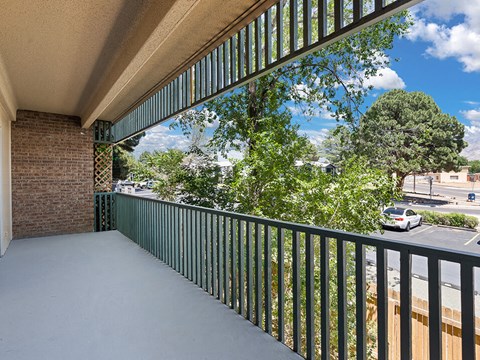 apartment balcony in Albuquerque